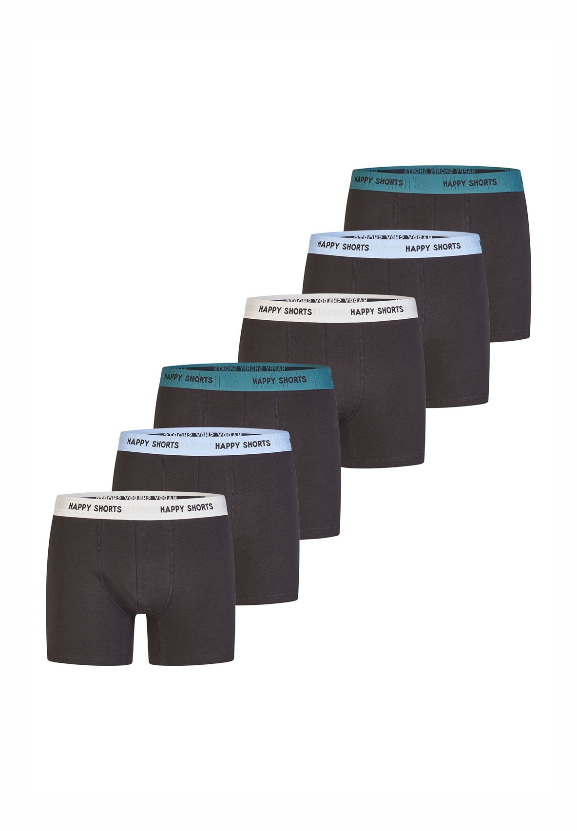 Happy Shorts 6-PACK - Boxer Briefs - schwarz