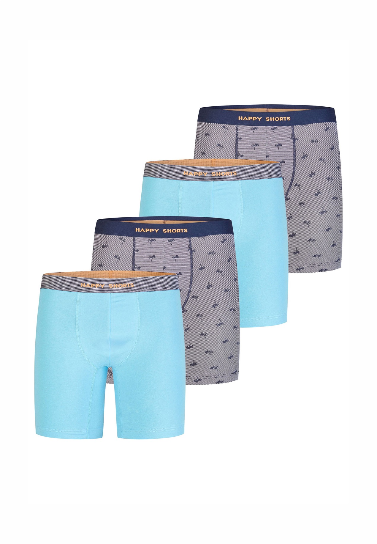 Happy Shorts 4-PACK - Boxer Briefs - sortiert/hellblau