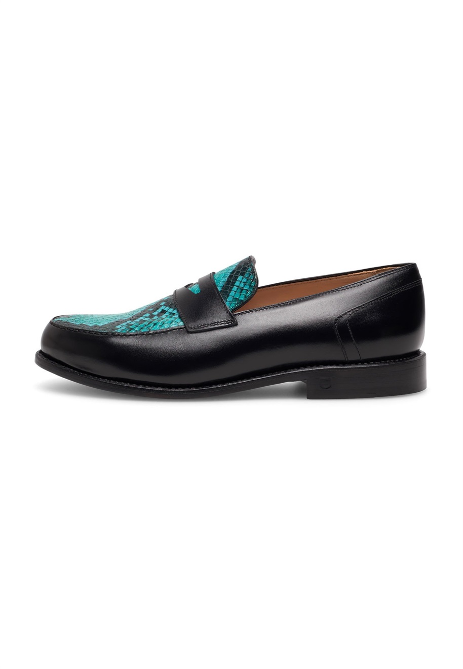 Henry Stevens HAYWOOD LOAFER - Slipper - schwarz blau/schwarz