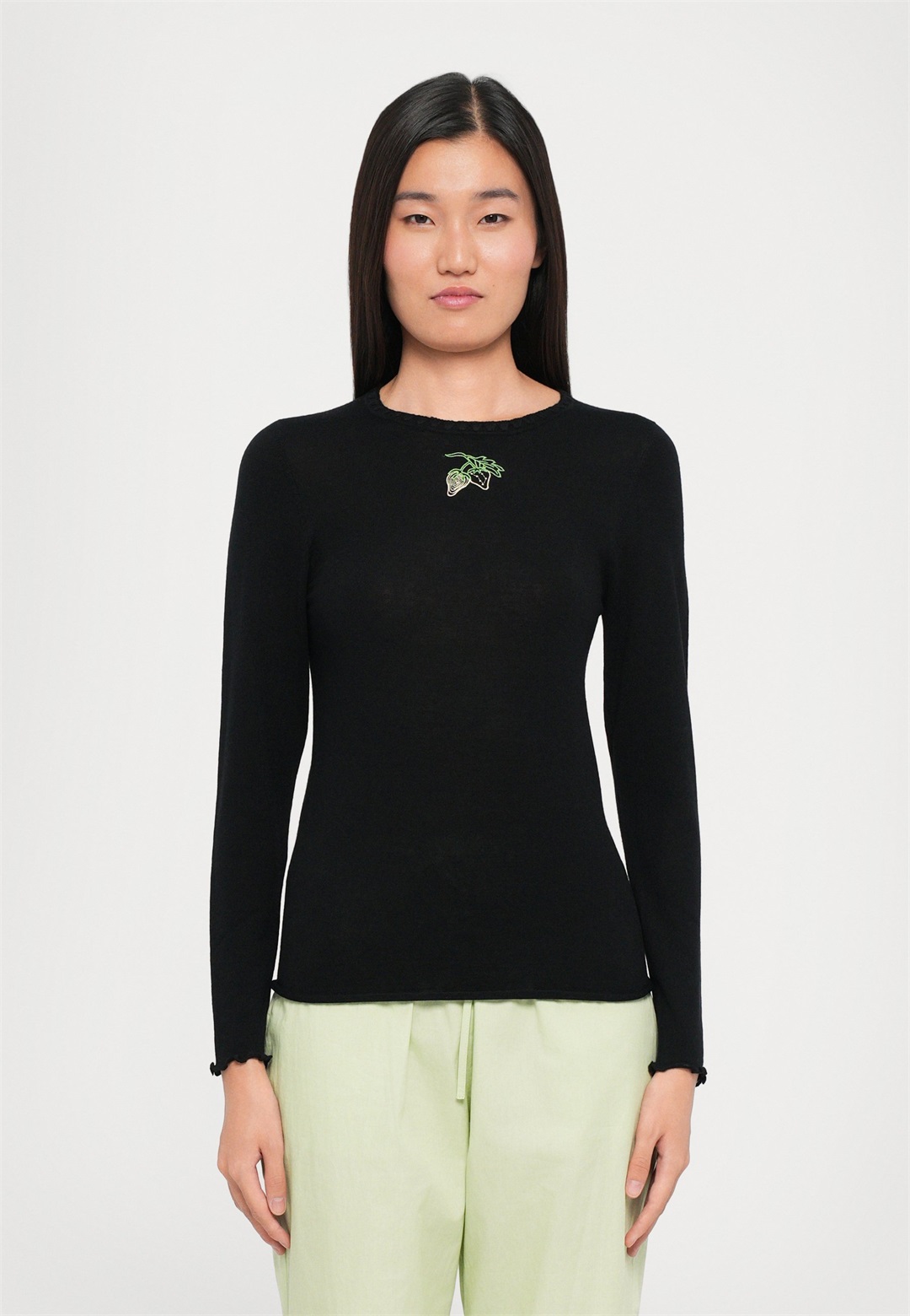 Helmstedt ANDREA LONG SLEEVE - Langarmshirt - black beauty/schwarz