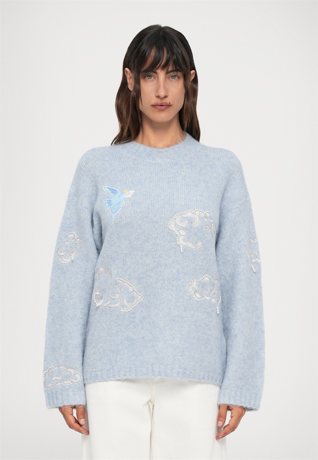 Helmstedt ASTRID SWEATER - Strickpullover - sky/hellblau