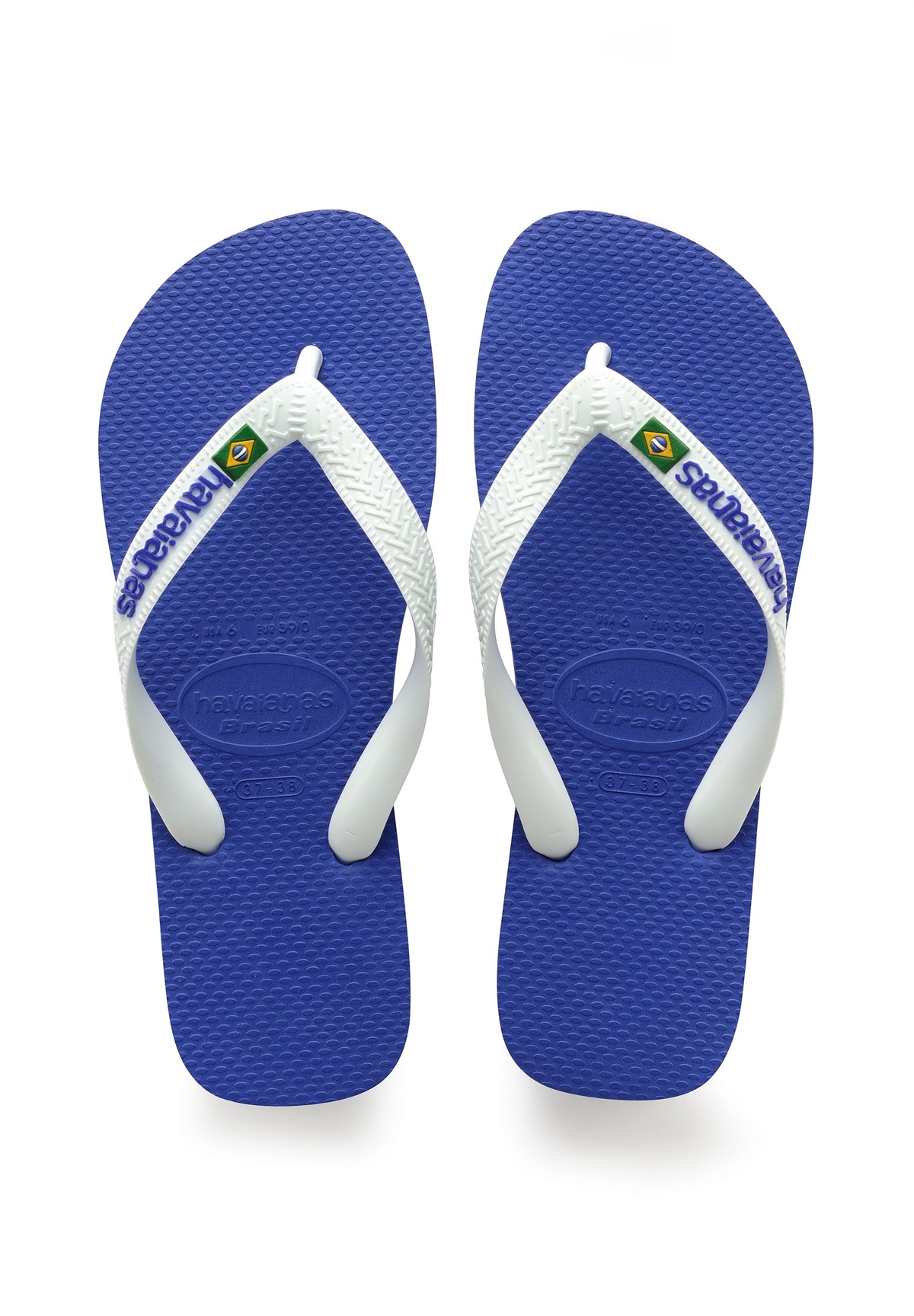 Havaianas BRASIL LOGO - Bade-Zehentrenner - blue, white/blau Havaianas BRASIL LOGO - Bade-Zehentrenner - blue, white/blau