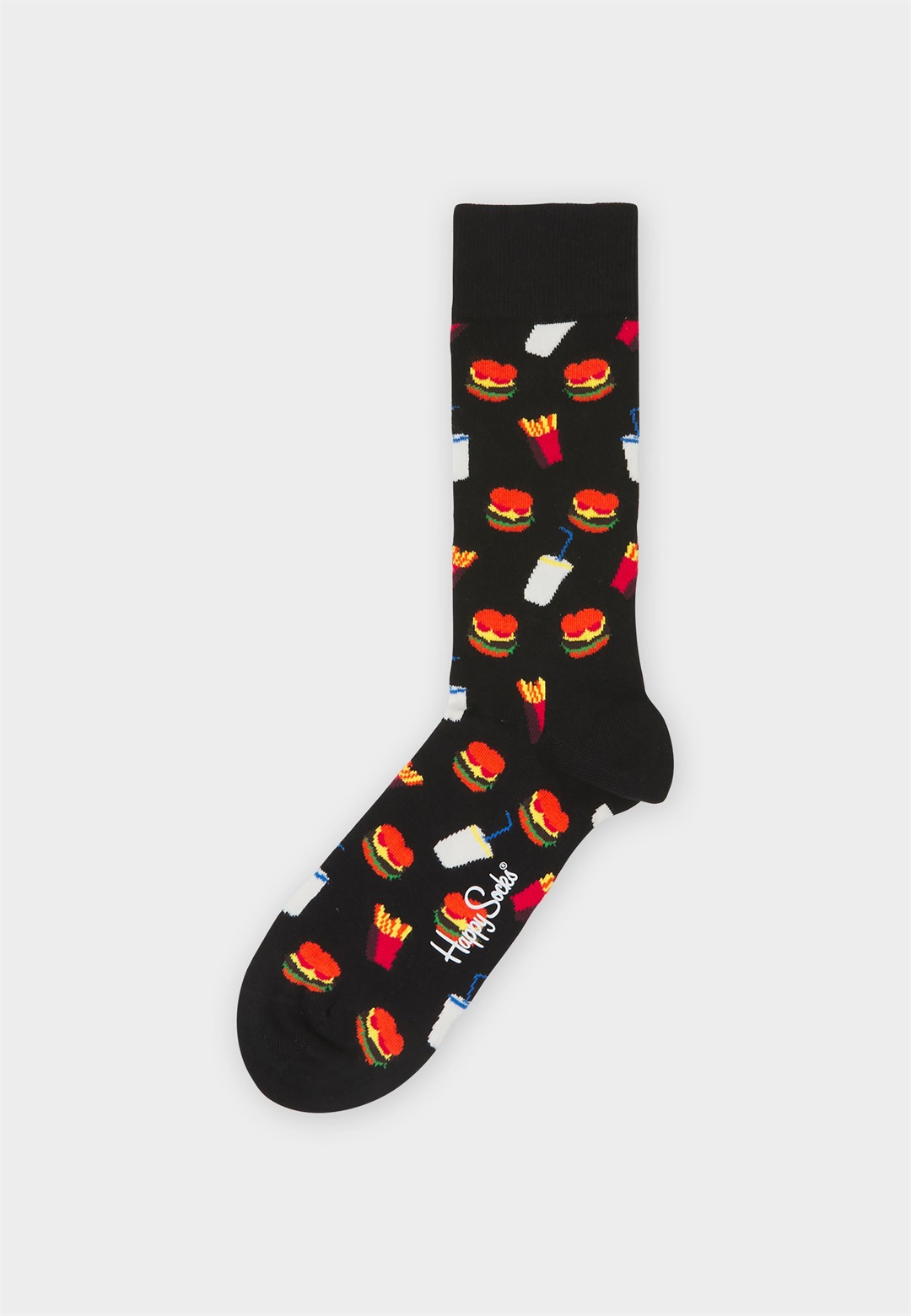 Happy Socks HAMBURGER SOCK UNISEX - Socken - black multi/mehrfarbig
