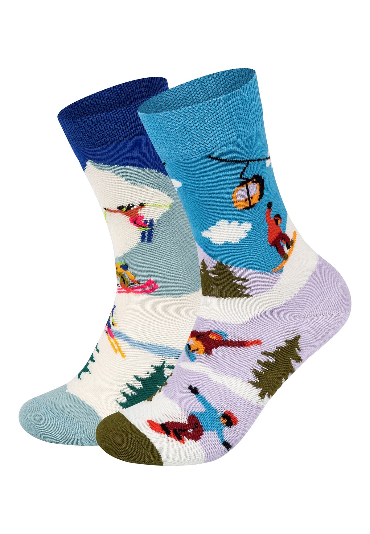 Happy Socks WINTERWONDERLAND SNOWBOARD SKIING 2 PACK - Socken - multi coloured/mehrfarbig
