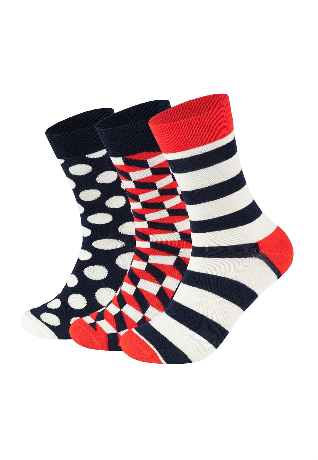 Happy Socks CLASSIC FILLED OPTIC UNISEX 3 PACK - Socken - navy/blau Happy Socks CLASSIC FILLED OPTIC UNISEX 3 PACK - Socken - navy/blau