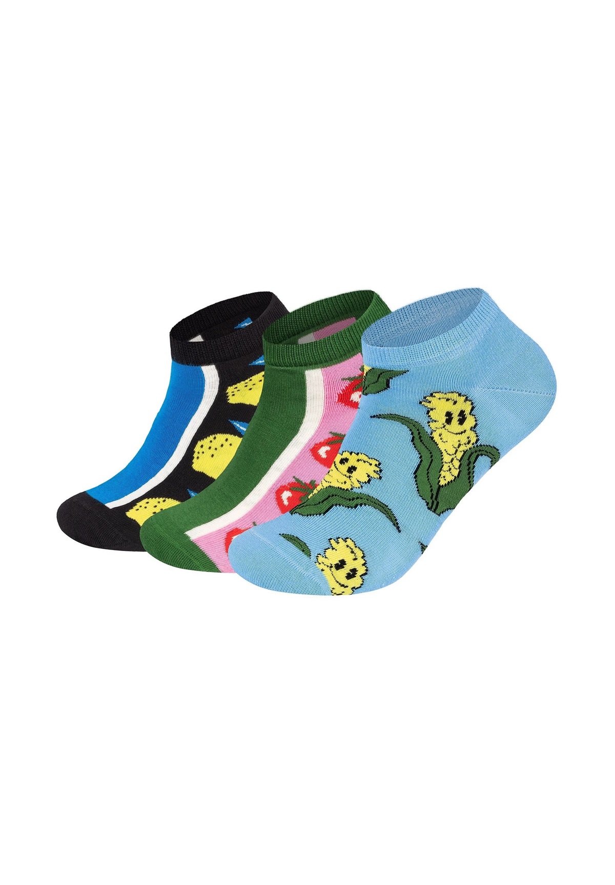 Happy Socks 3-PACK TOMATO-CORN-LEMON - Socken - blue/blau