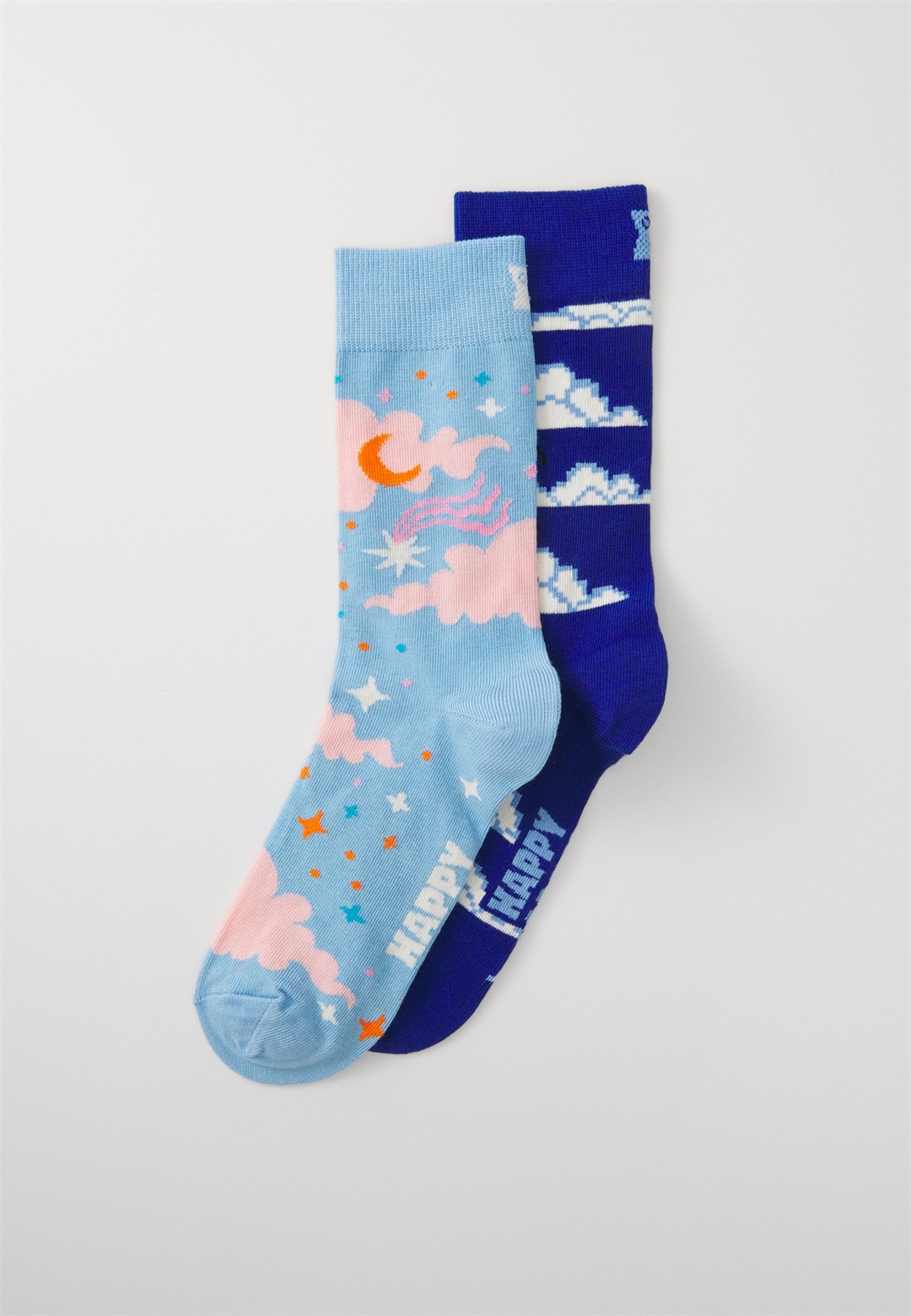 Happy Socks STARRY SKY & PIXELATED CLOUD SOCKS UNISEX 2 PACK - Socken - multi/blau