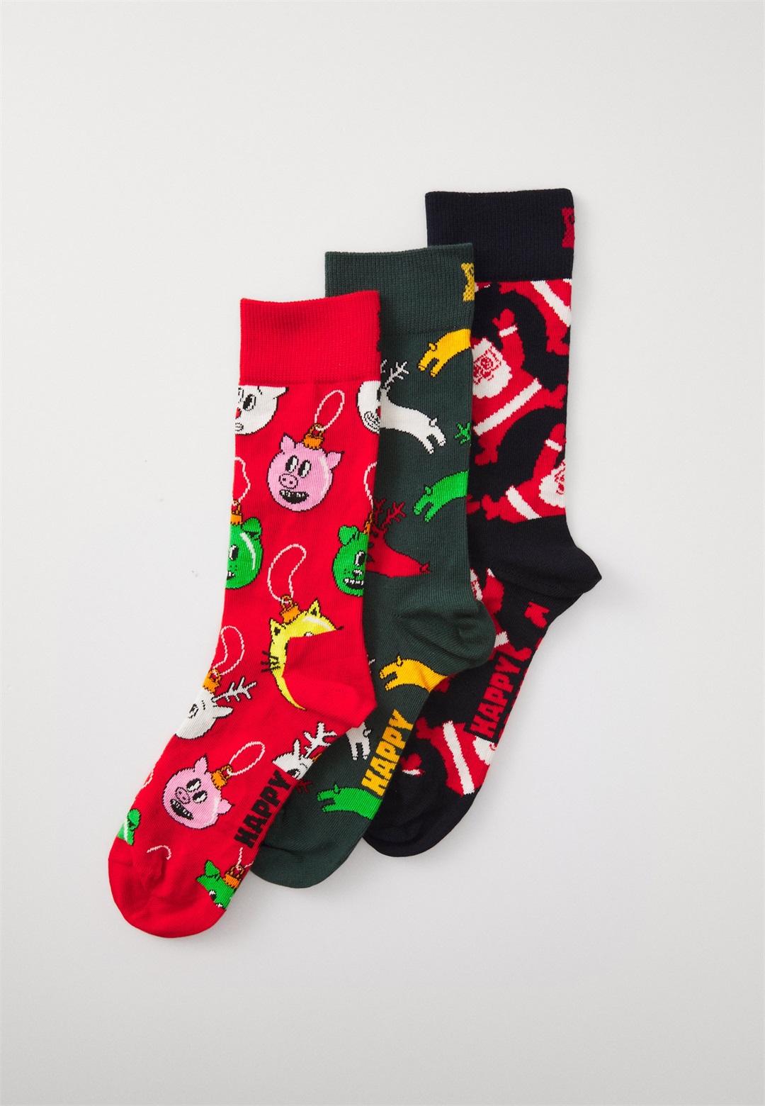 Happy Socks STUCK IN THE CHIMNEY UNISEX 3 PACK - Socken - red/mehrfarbig
