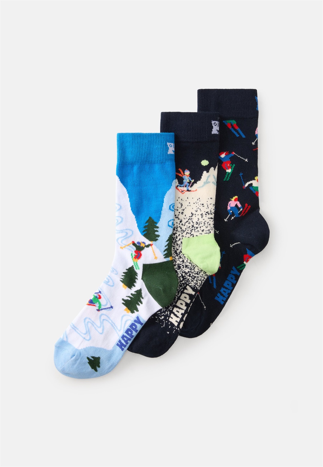 Happy Socks SNOWY NIGHT SLALOM SKIING SOCKS UNISEX 3 PACK - Socken - multi/mehrfarbig