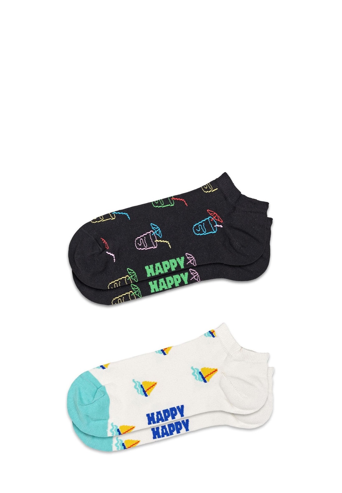 Happy Socks 2-PACK LEMONADE - Socken - black/blau