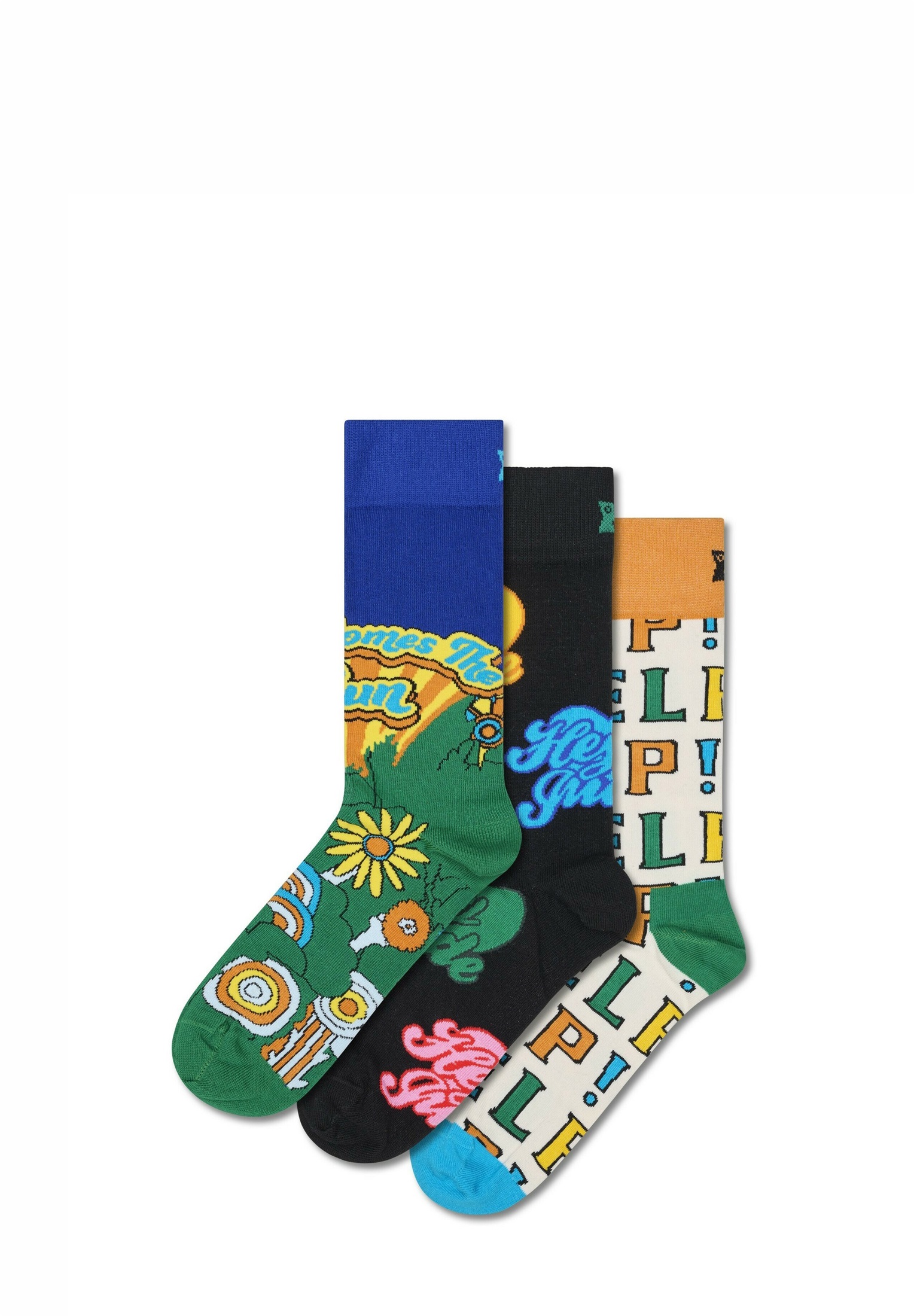Happy Socks THE BEATLES 3-PACK GIFT - Socken - black/blau