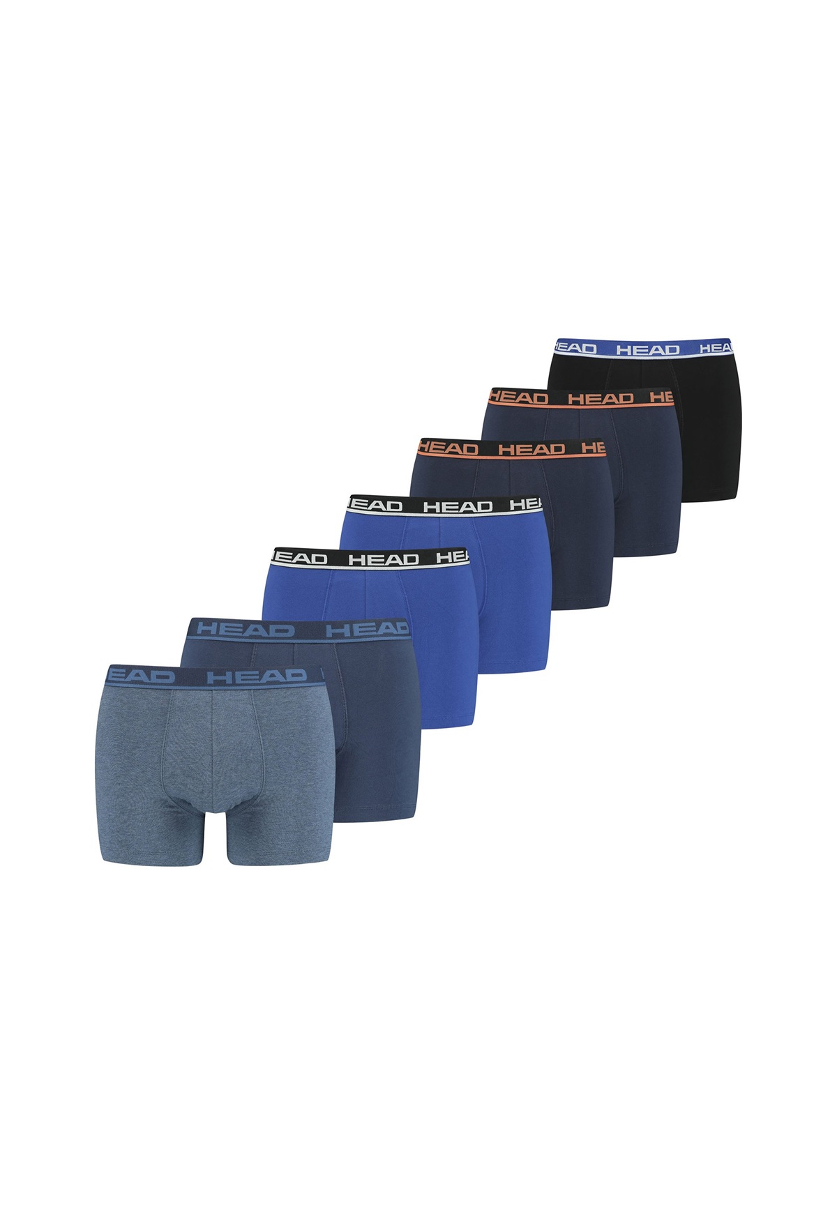 Head 7ER PACK - Boxer Briefs - blau schwarz orange/dunkelblau