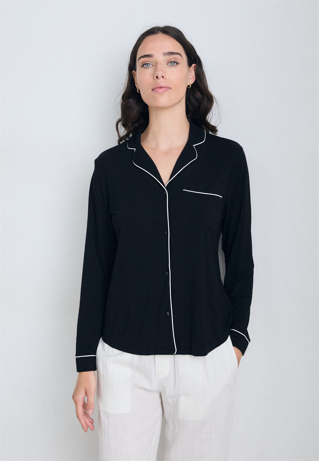 Hunkemöller ESSENTIAL - Nachtwäsche Shirt - black/schwarz