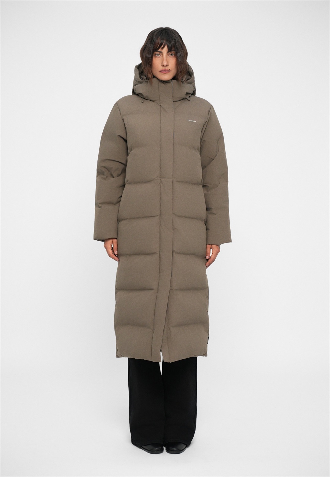 Holzweiler Daunenmantel - taupe