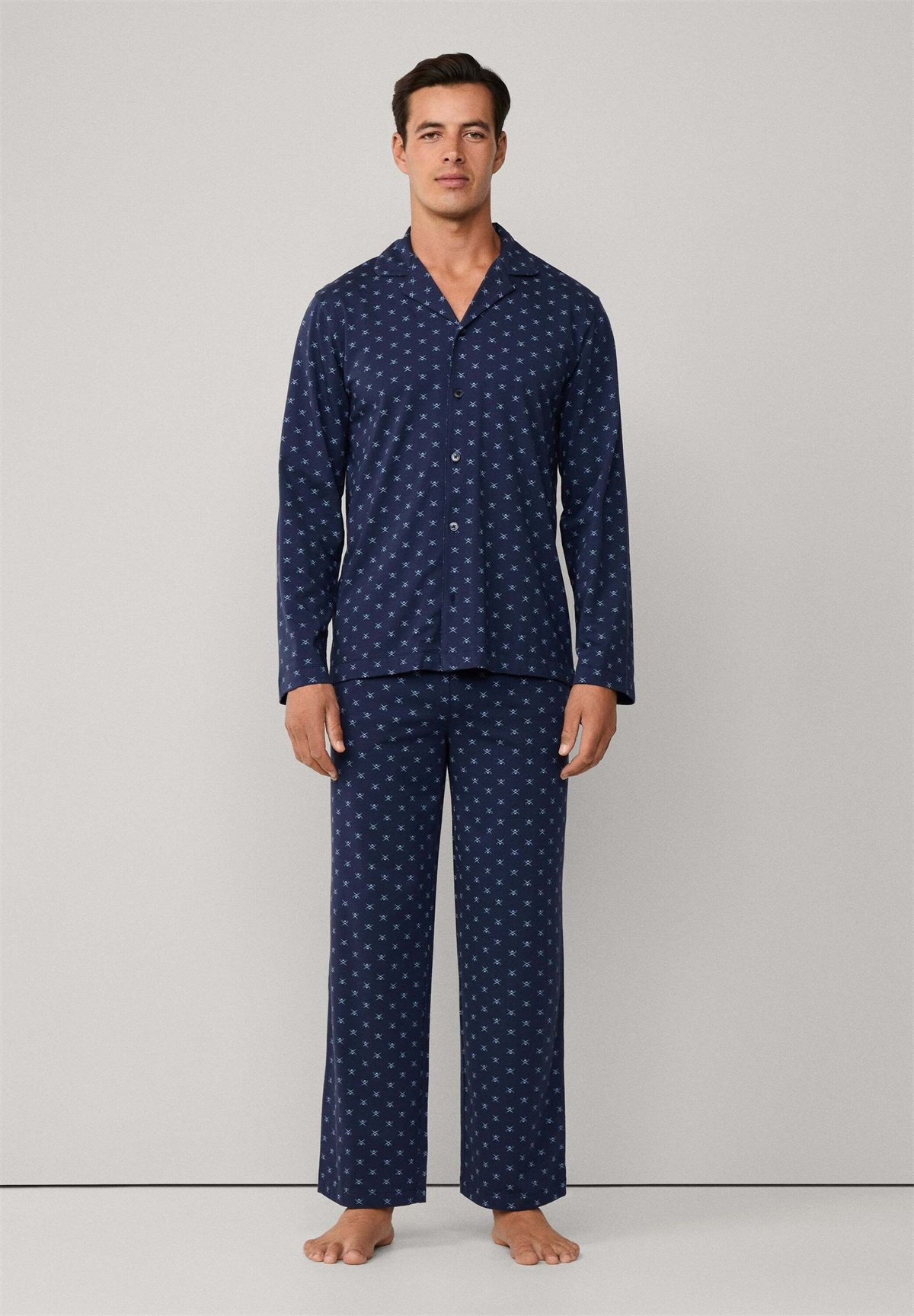 Hackett London SET - Nachtwäsche Set - ink blue/dunkelblau