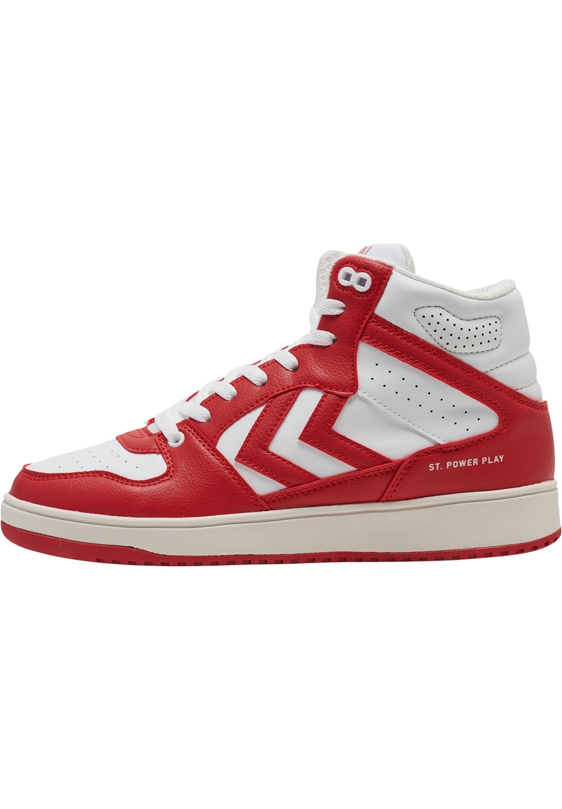 Hummel ST POWER PLAY MID RETRO - Sneaker high - white red/weiß
