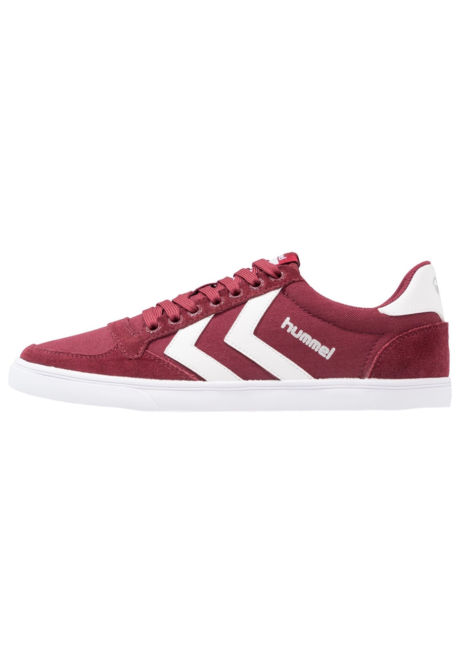 Hummel SLIMMER STADIL LOW - Sneaker low - bordeaux/weiß/dunkelrot