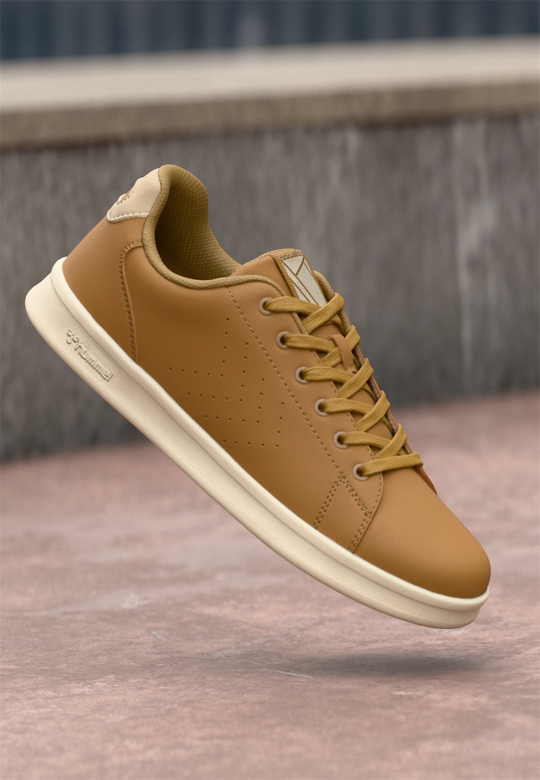 Hummel COURT LINE - Sneaker low - cathay spice/braun
