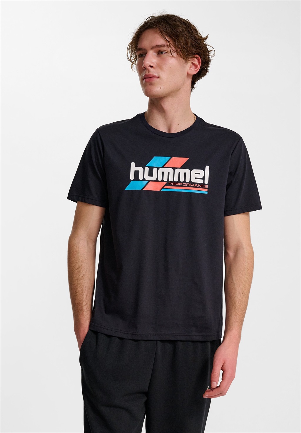 Hummel T-Shirt print - black white/schwarz