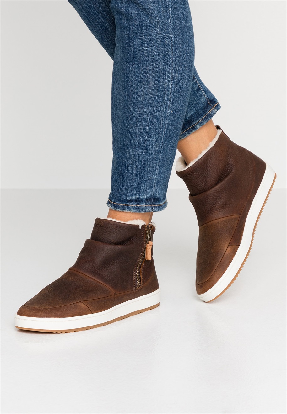 HUB RIDGE - Ankle Boot - dark brown/offwhite/dunkelbraun HUB RIDGE - Ankle Boot - dark brown/offwhite/dunkelbraun