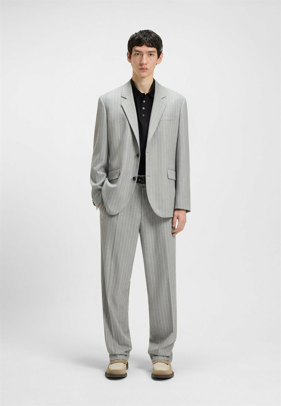 HUGO VARIAN LOAF - Slipper - open beige six/beige-meliert