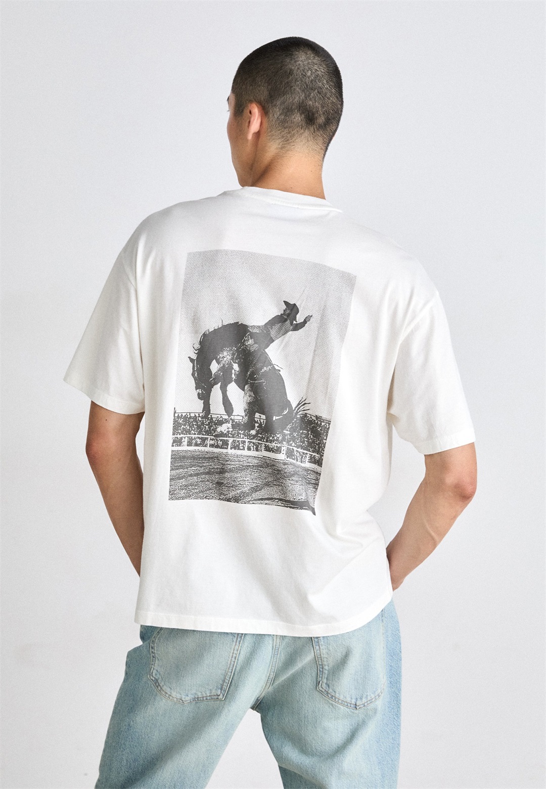 HUGO NODELEO - T-Shirt print - white/weiß