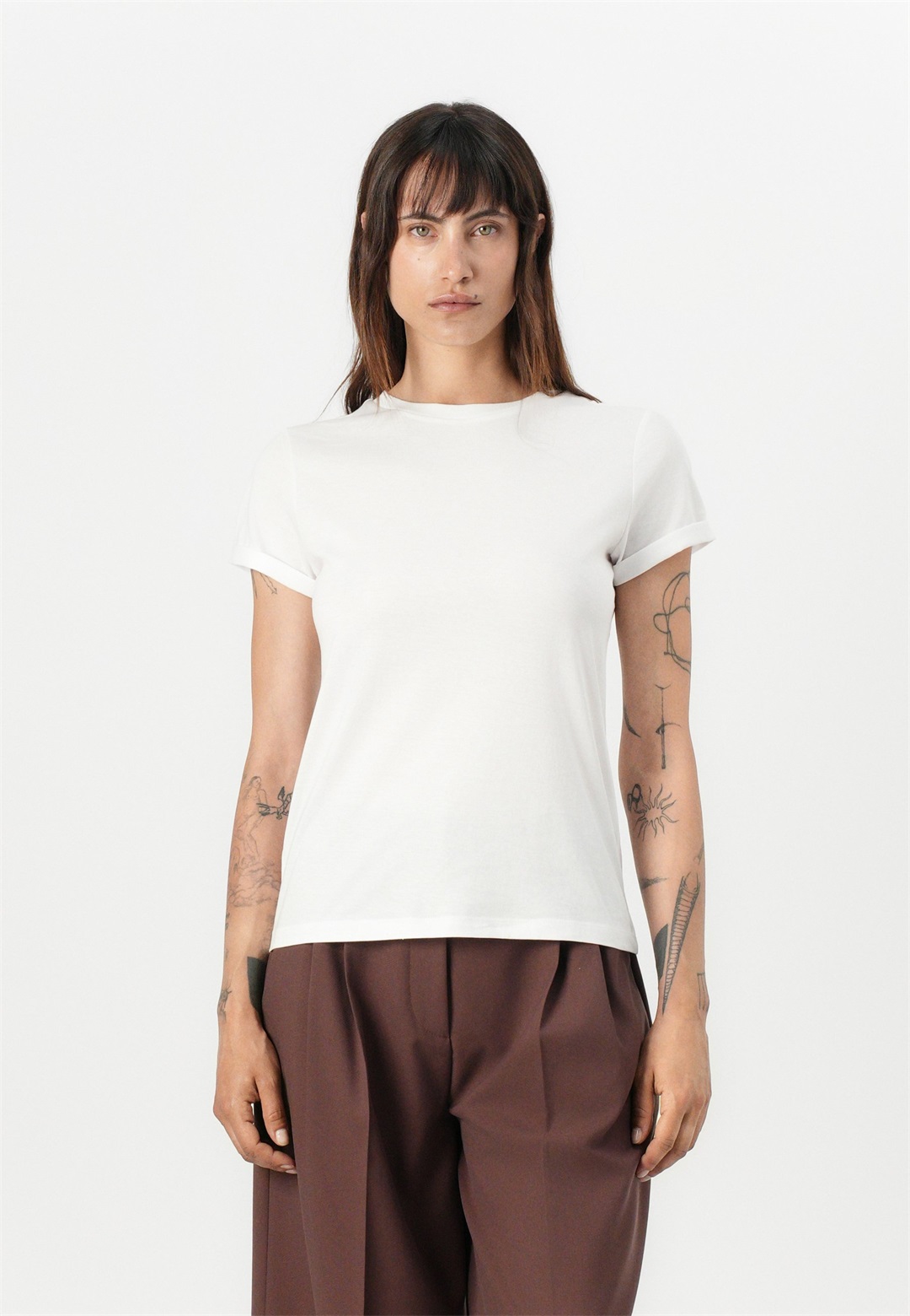 HUGO THE PLAIN TEE - T-Shirt basic - white/weiß
