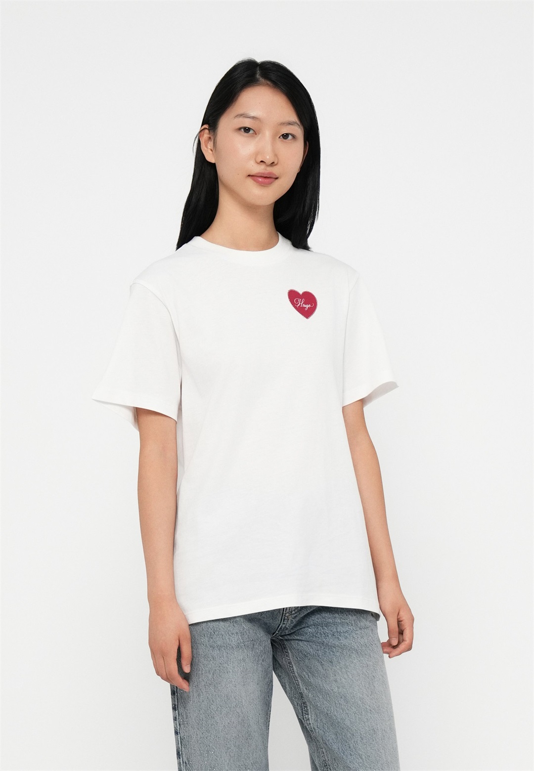 HUGO VINTAGE TEE - T-Shirt print - natural/offwhite