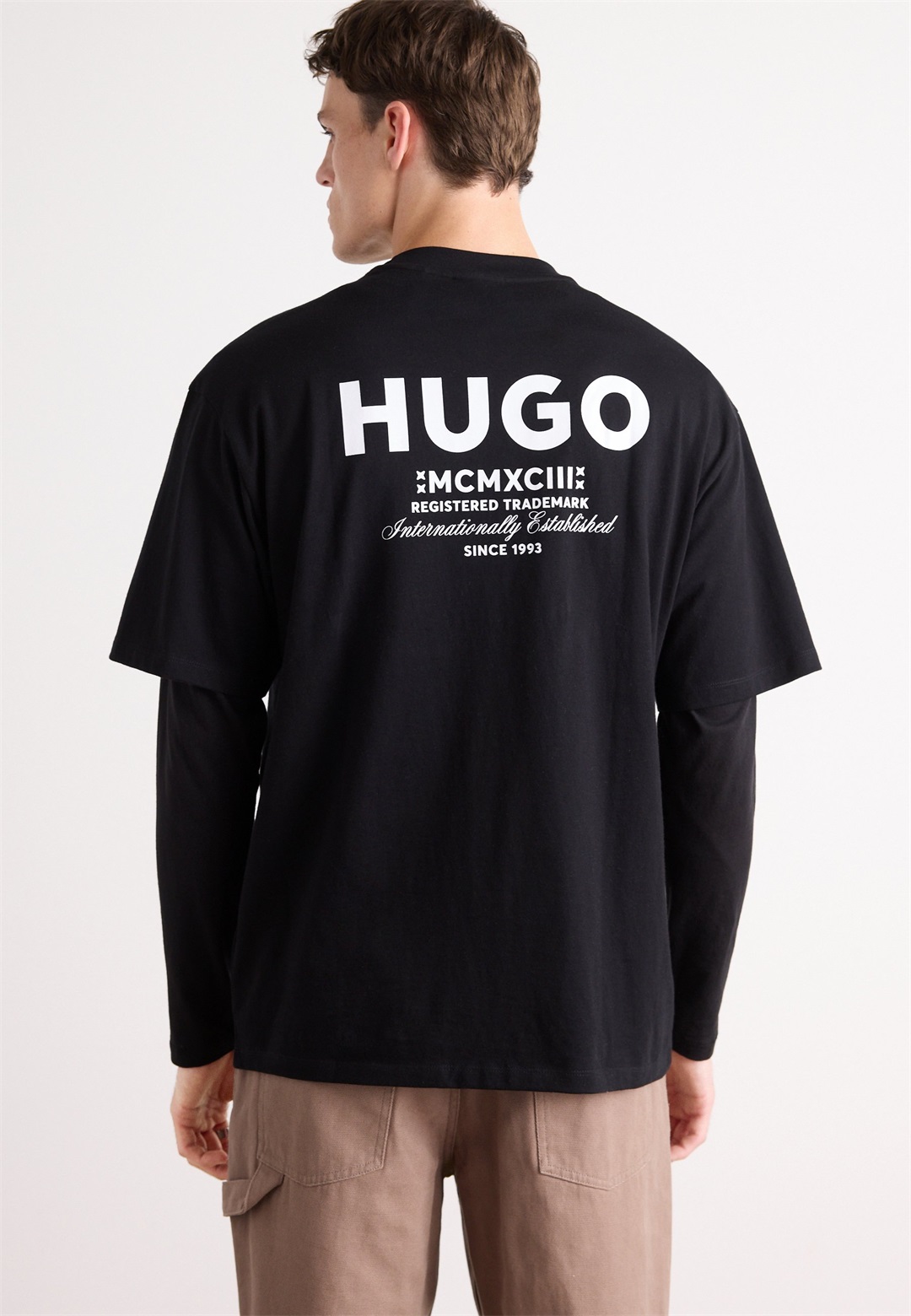 HUGO NALONO - T-Shirt print - black/schwarz