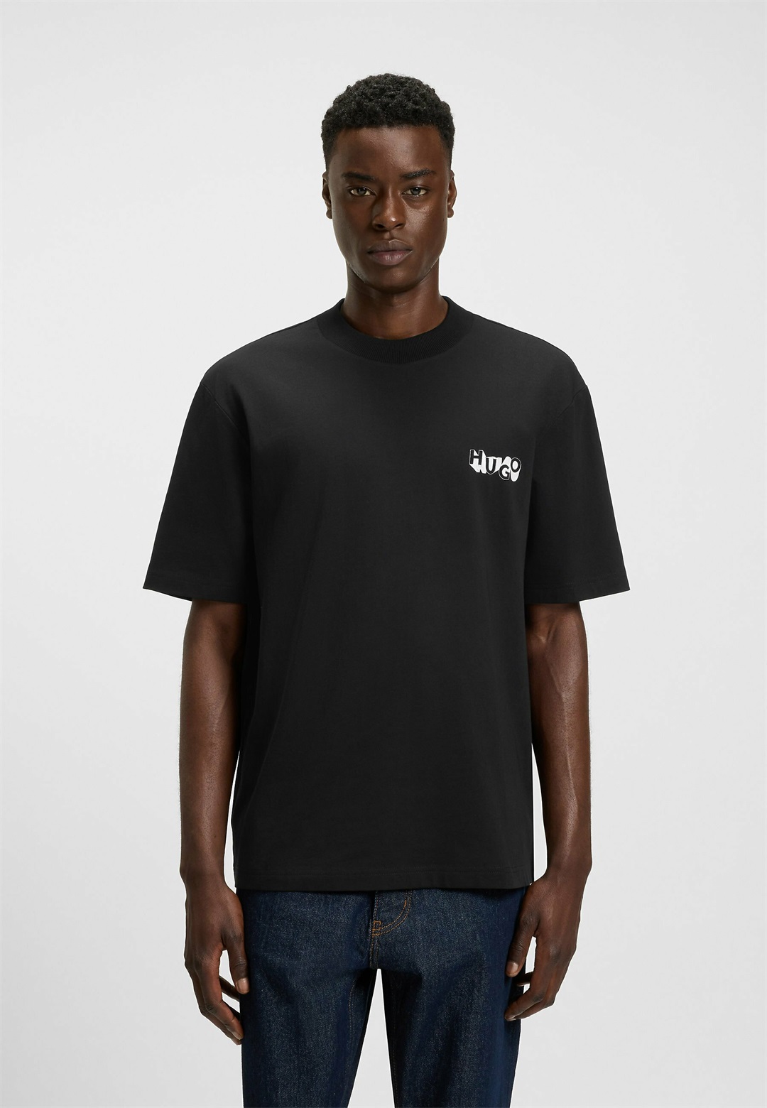 HUGO NIEROS HD 004 - T-Shirt print - black one/schwarz