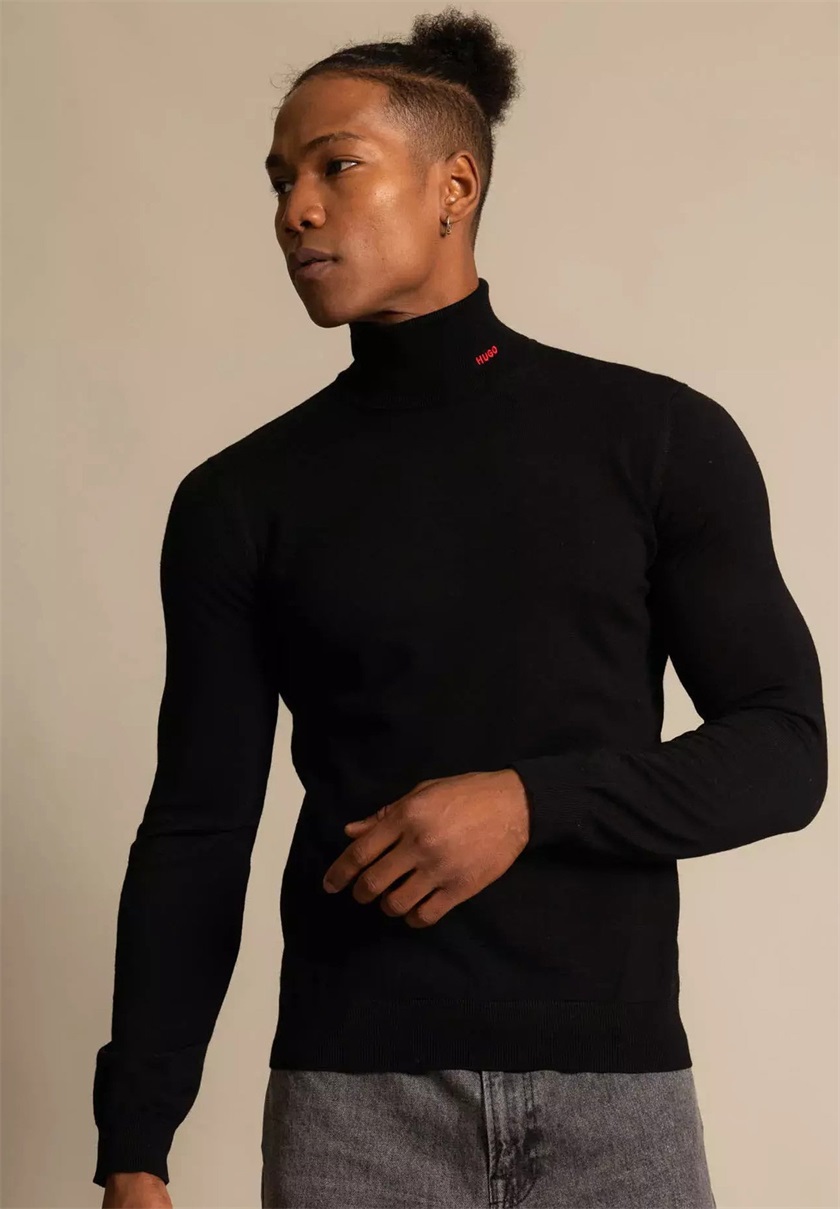 HUGO SAN THOMAS - Strickpullover - offblack/schwarz