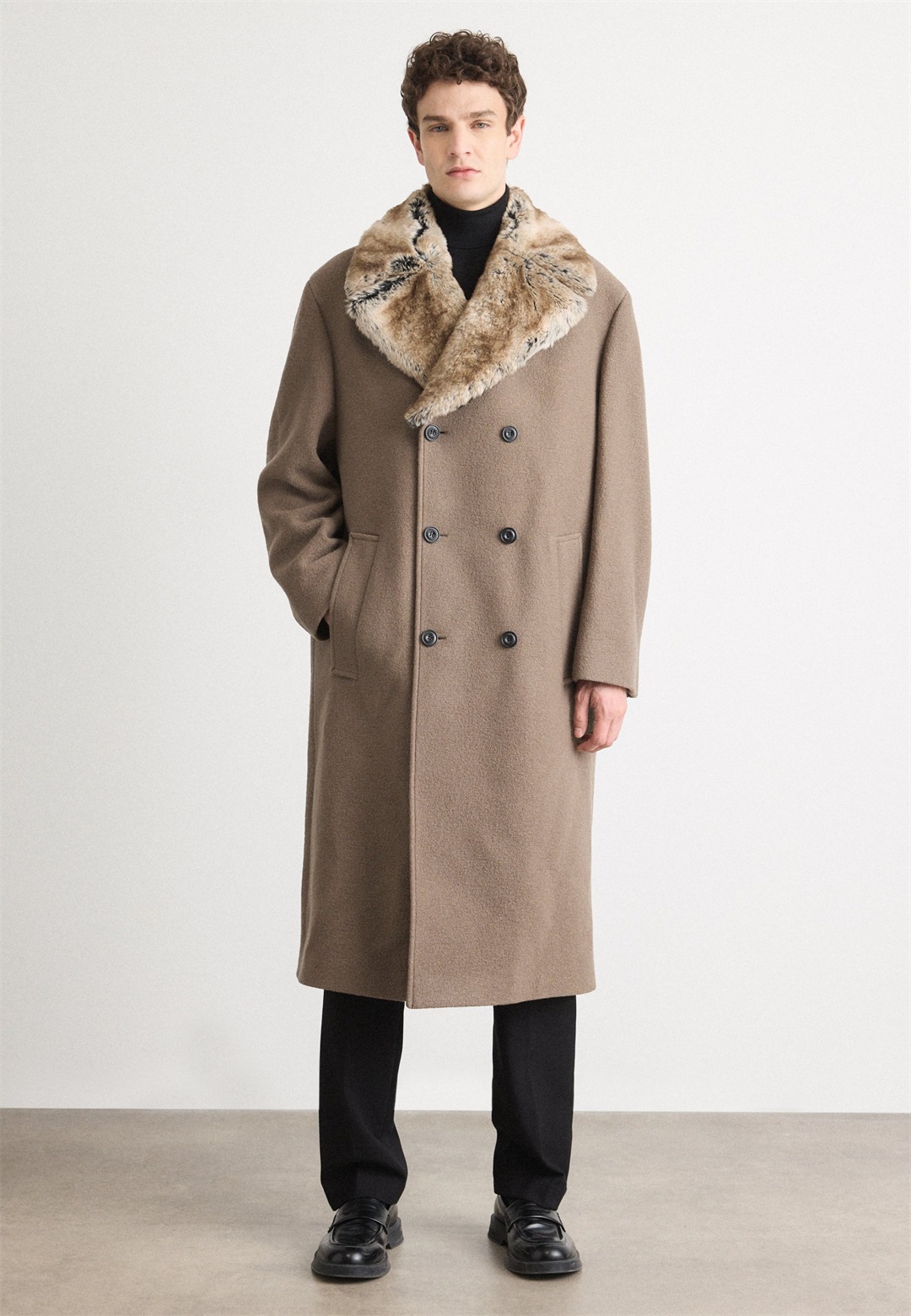 HUGO MACARIO - Klassischer Mantel - medium grey/grau