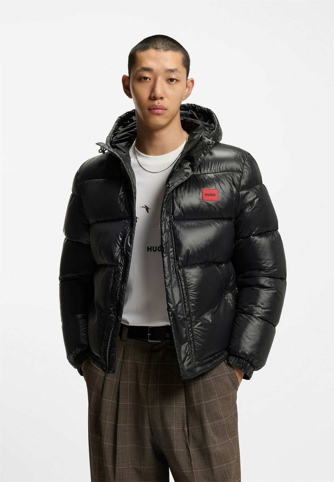 HUGO Winterjacke - black one/schwarz