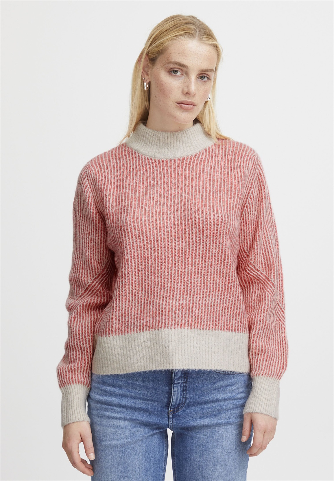 ICHI IHKAMARA - Strickpullover - calypso coral/pink