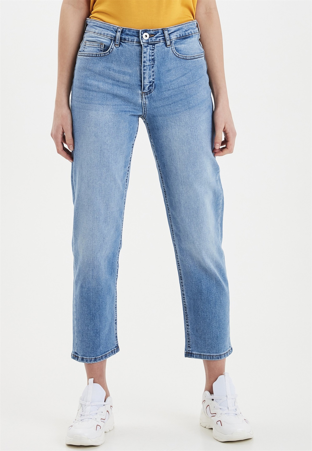 ICHI TWIGGY RAVEN - Jeans Straight Leg - light blue/hellblau