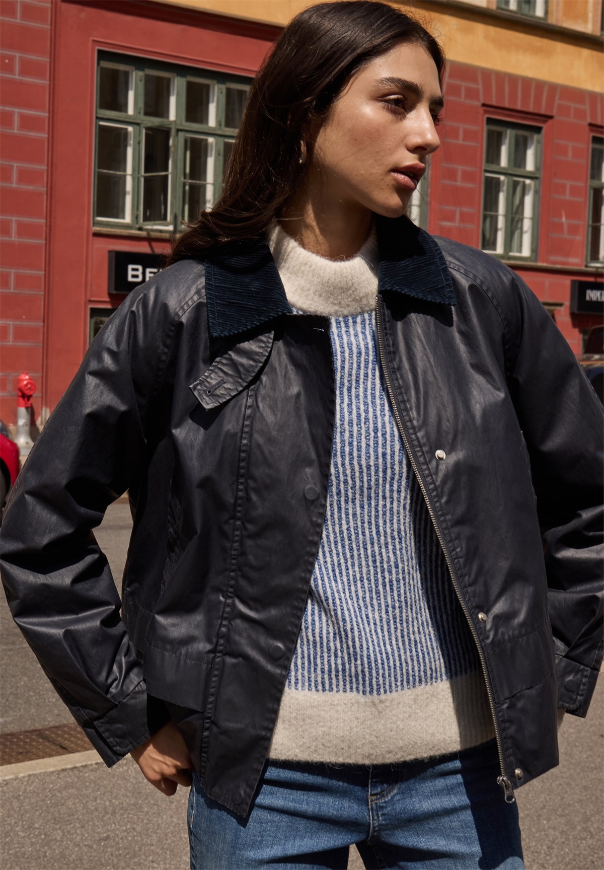 ICHI IHGANILO - Übergangsjacke - dark navy/dunkelblau