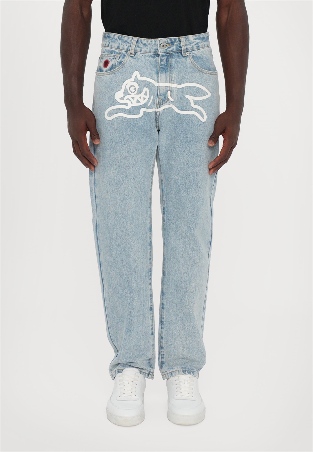 Icecream RUNNING DOG PANT - Jeans Straight Leg - heavy wash blue/blau