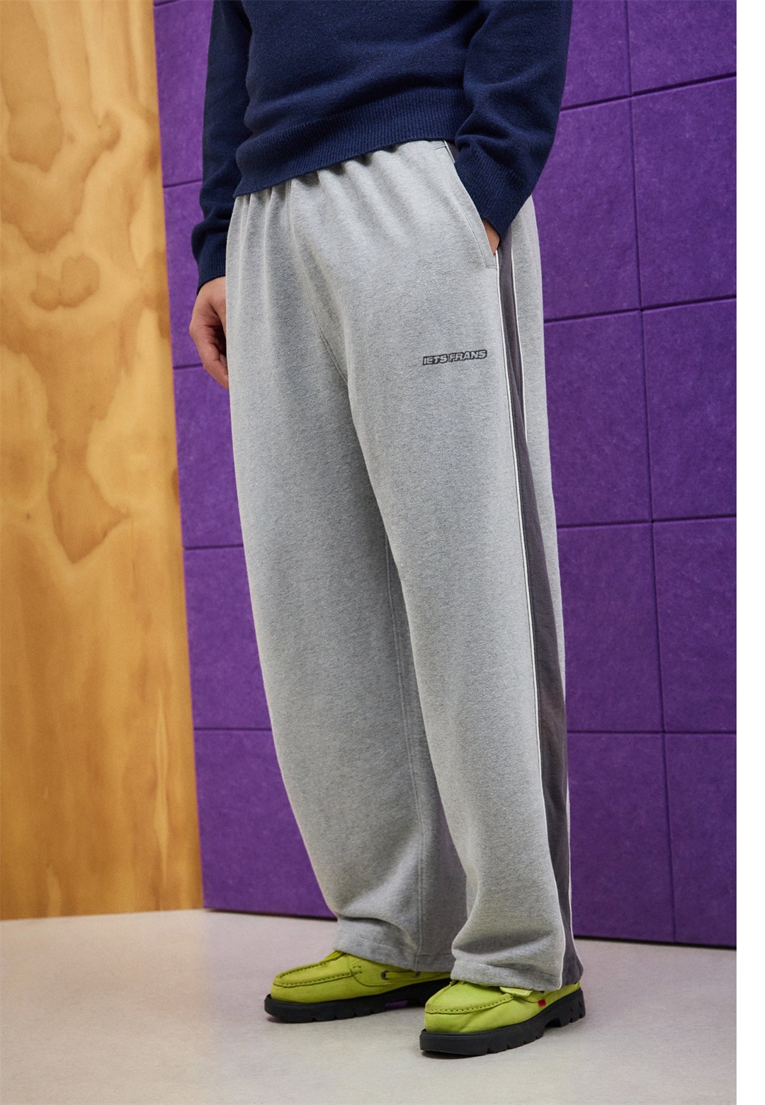 iets frans... PANEL HARRI JOGGER UNISEX - Jogginghose - grey/grau