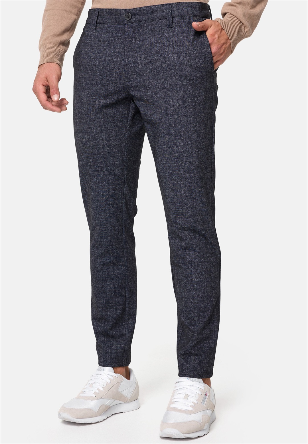 INDICODE JEANS SUPER STRETCH RODEKRO - Chino - structure/stein