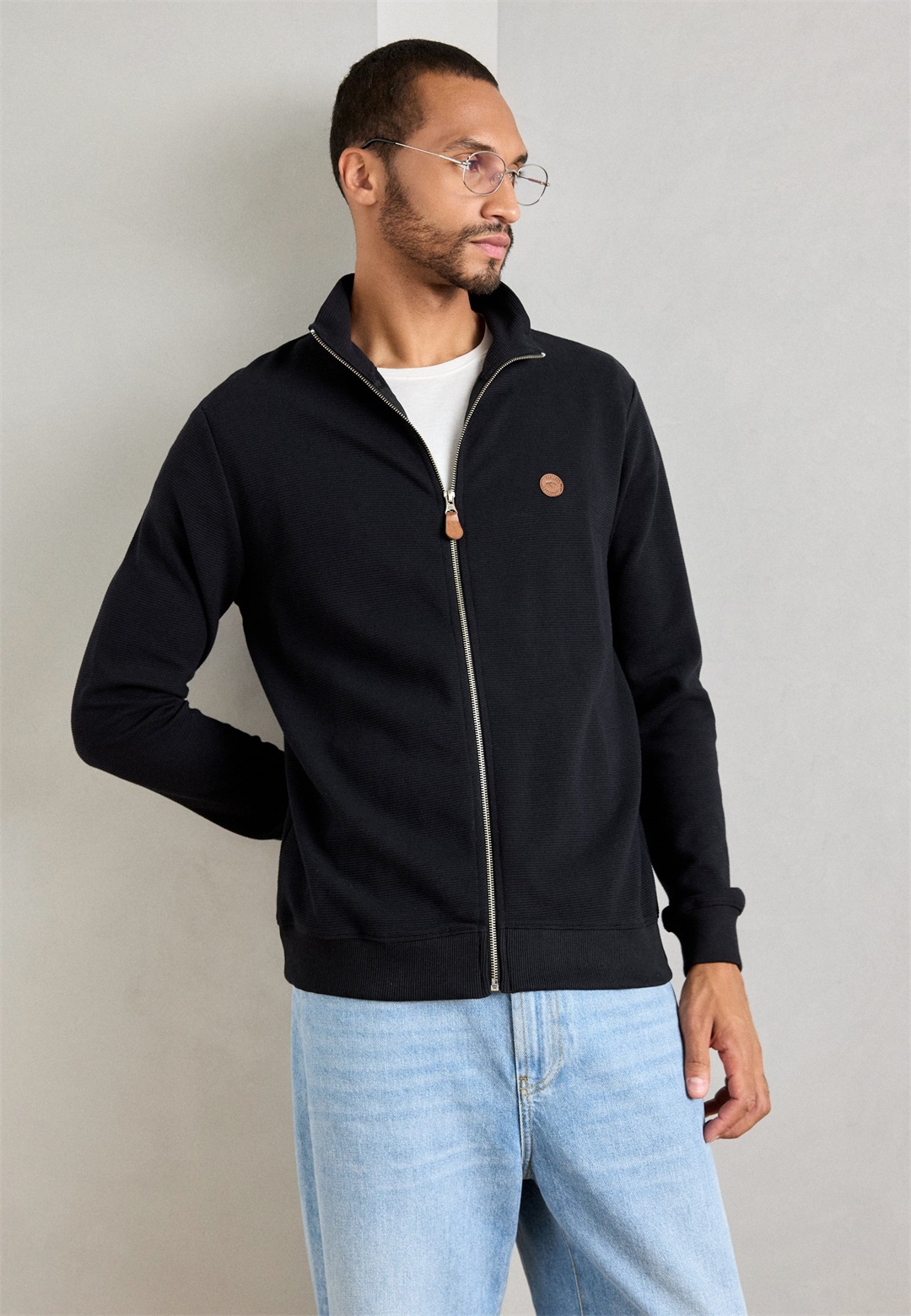 INDICODE JEANS CARDIGAN - Sweatjacke - black/schwarz