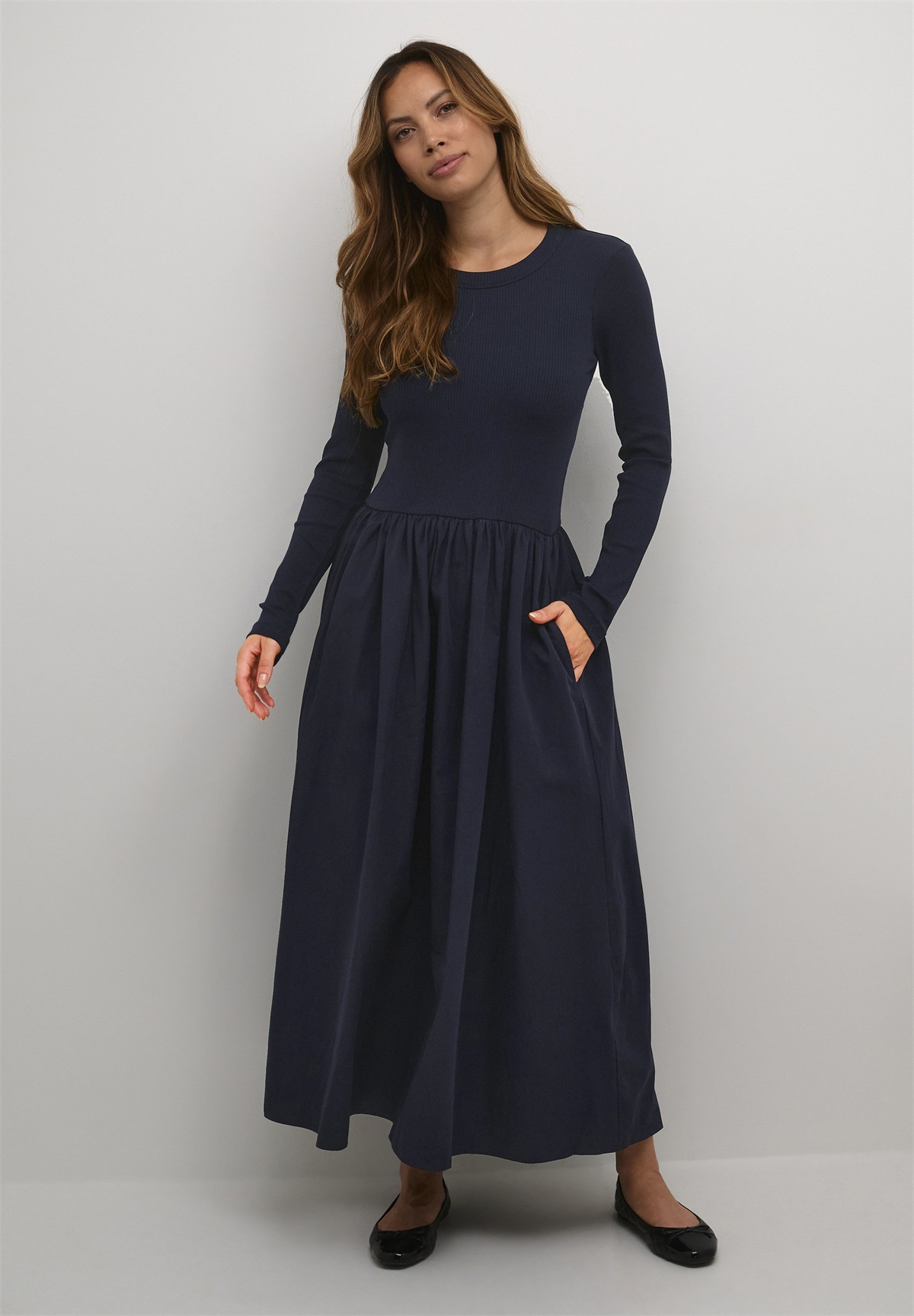 InWear DAGNAMA - Strickkleid - marine blue/dunkelblau meliert
