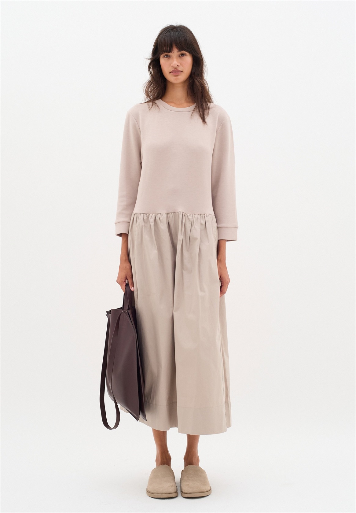 InWear MIRA - Jerseykleid - clay/dunkelblau