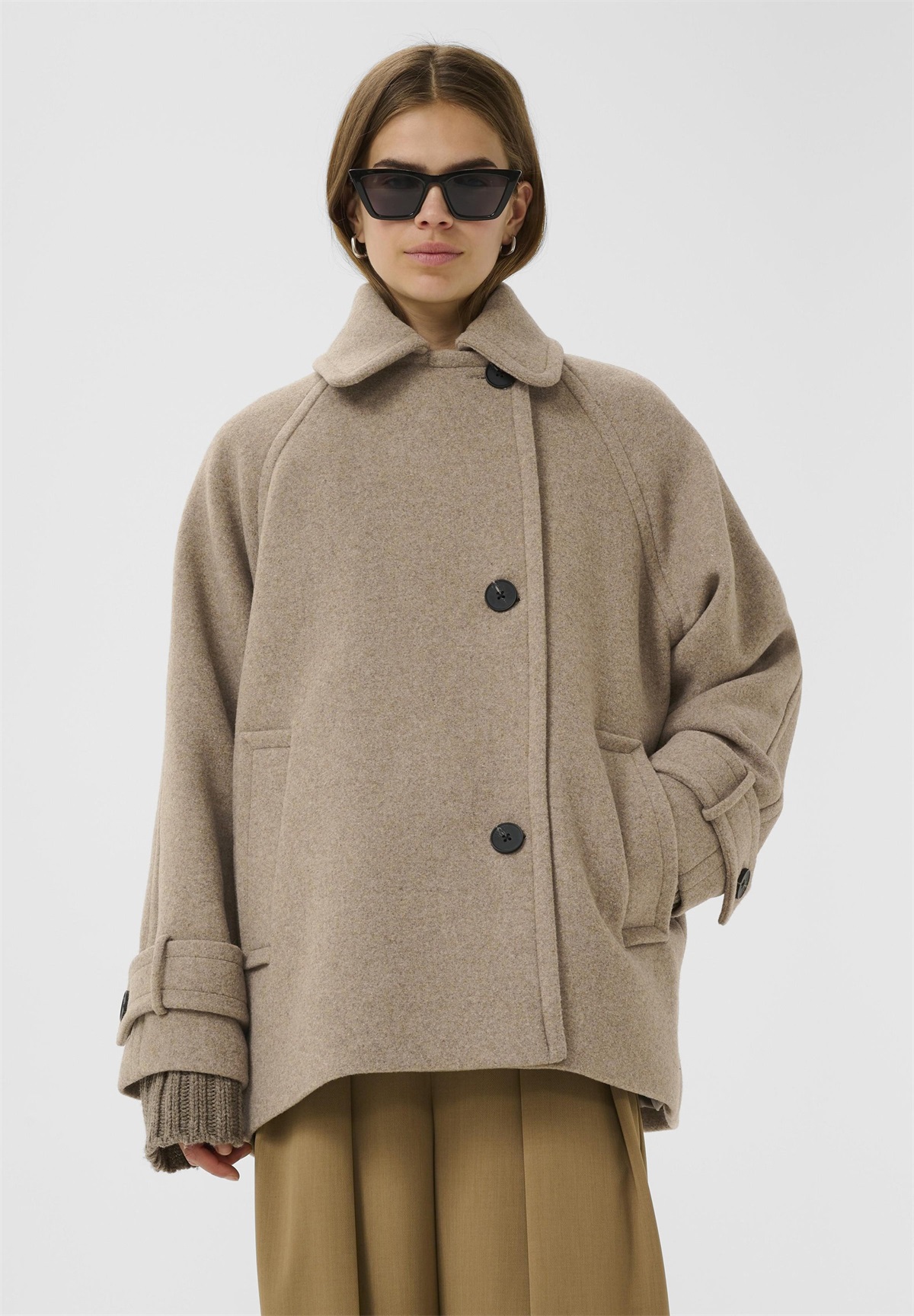 InWear Kurzmantel - sandy grey melange/grau