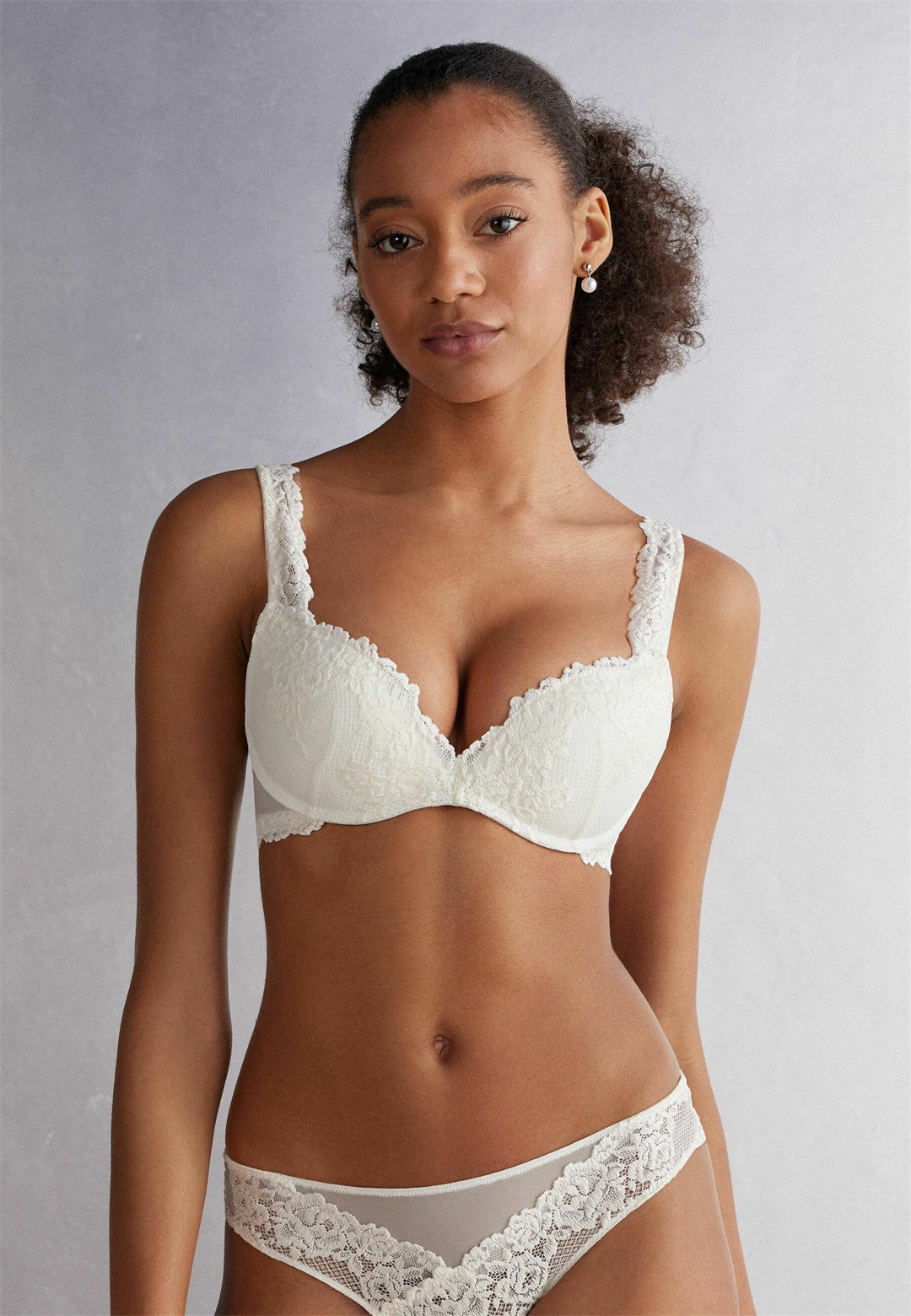 Intimissimi GIOIA PRETTY FLOWERS SUPER - Push-up BH - elfenbein powder white/offwhite