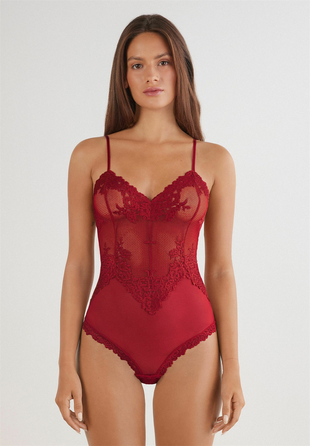 Intimissimi Pretty Flowers - Body - red/dunkelrot