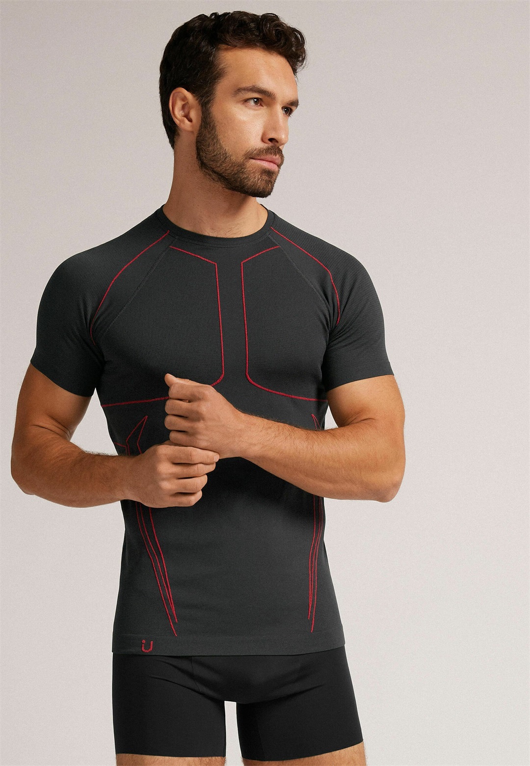 IUMAN Intimissimi Uomo Unterhemd/-shirt - grau dark grey/dunkelgrau