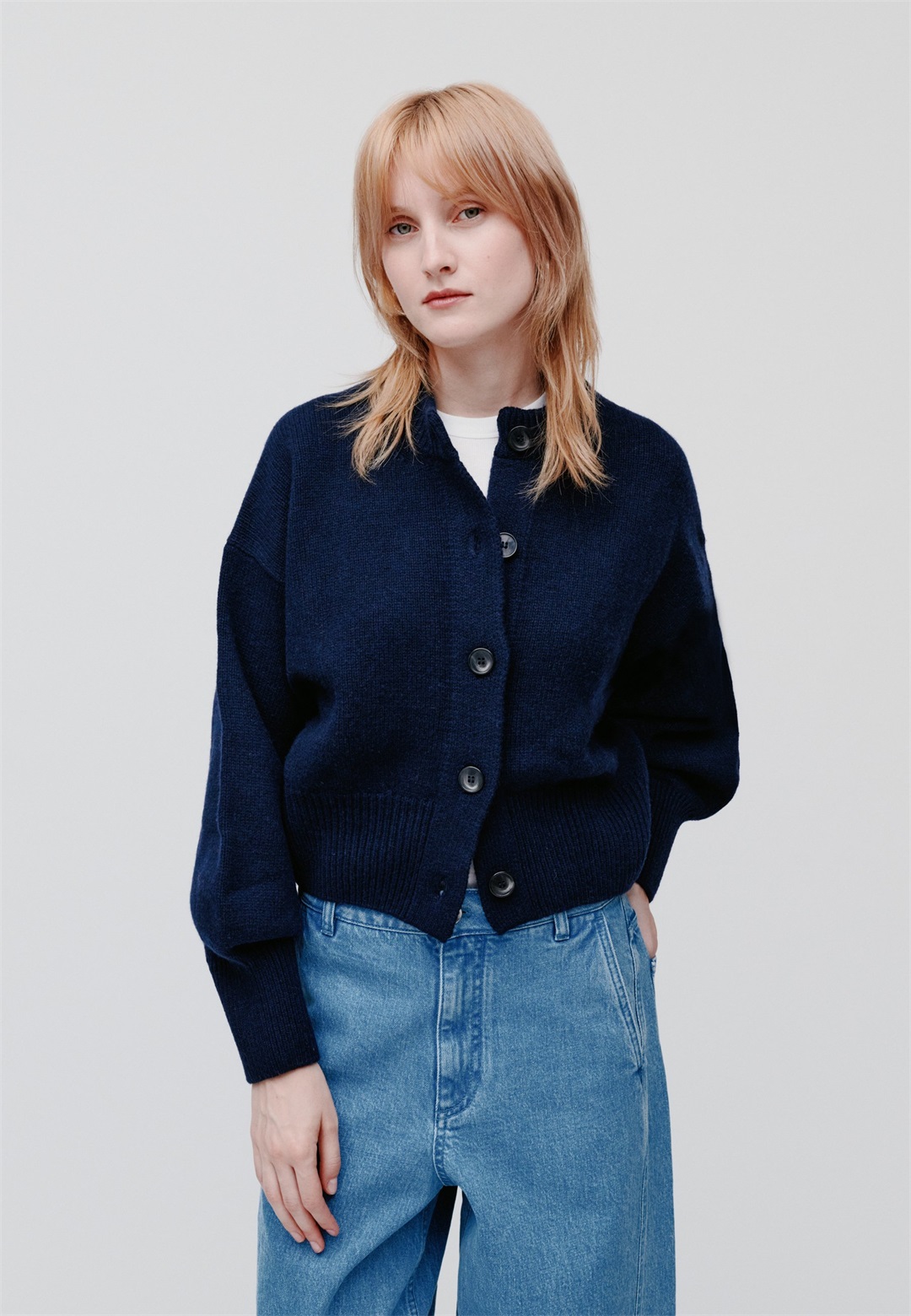 IVY OAK KARMA - Strickjacke - dark navy/dunkelblau