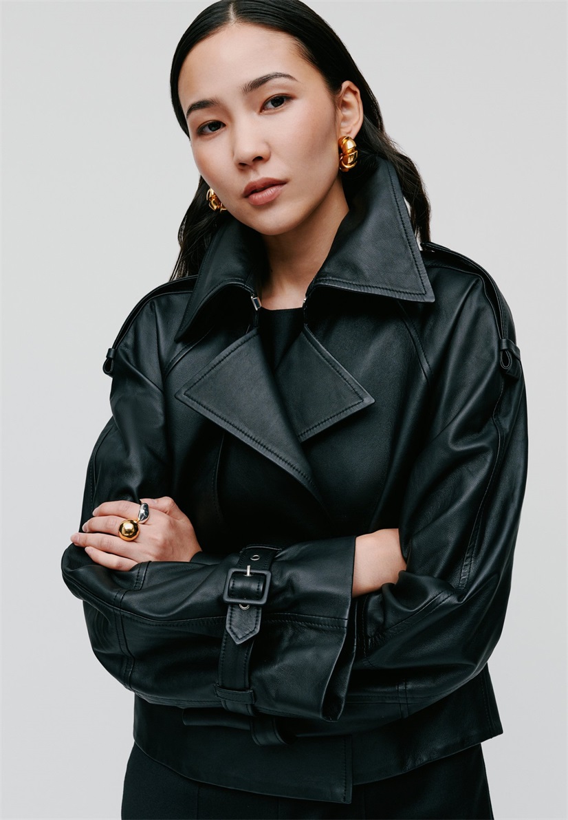 IVY OAK Lederjacke - schwarz