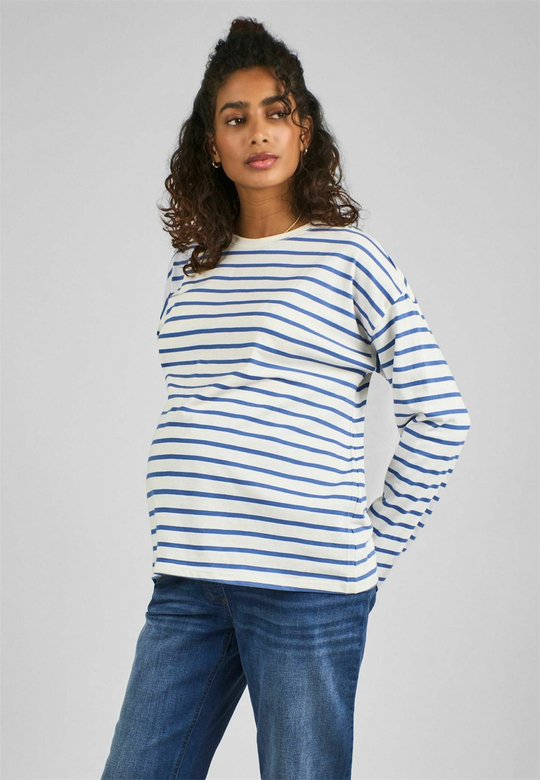 JoJo Maman Bébé STRIPE - REGULAR FIT - Langarmshirt - blue/blau