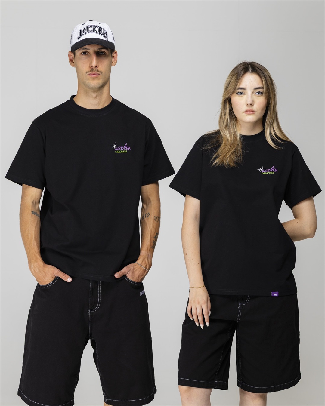 Jacker BRISTOL - T-Shirt print - black/schwarz